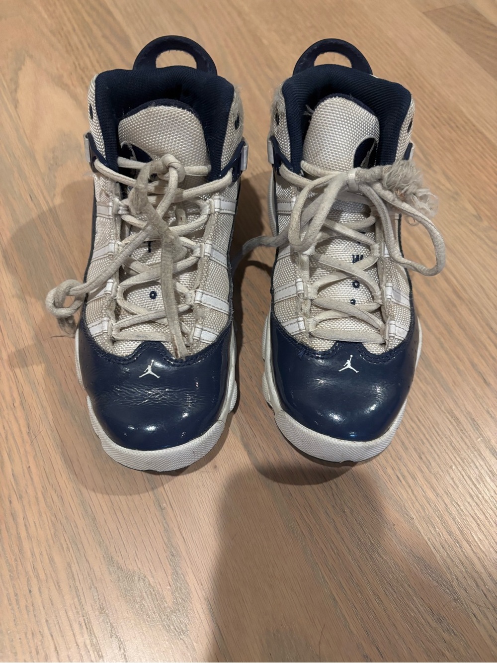 Jordan Kids' Boys Navy and White Basketball Shoes Size 3 Youth Sneakers